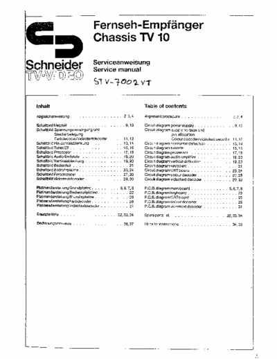 Schneider STV7002 SCHNEIDER TV10 STV7002